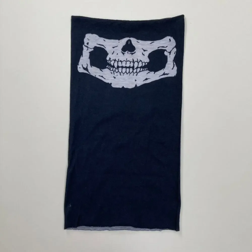 Skeleton Mask Neckwrap - Black - One Size Fits Most